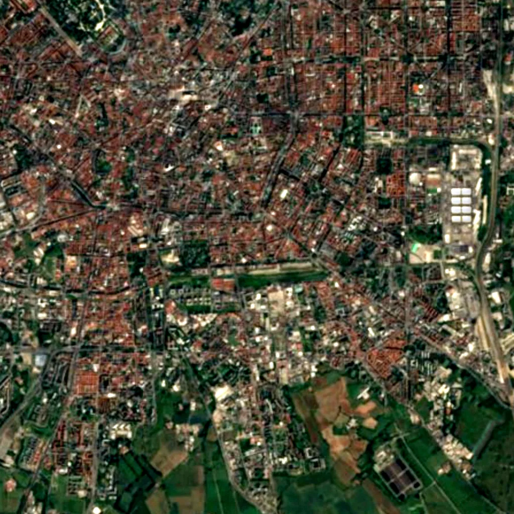 Tour A2A vu d'en haut (Sentinel-2)