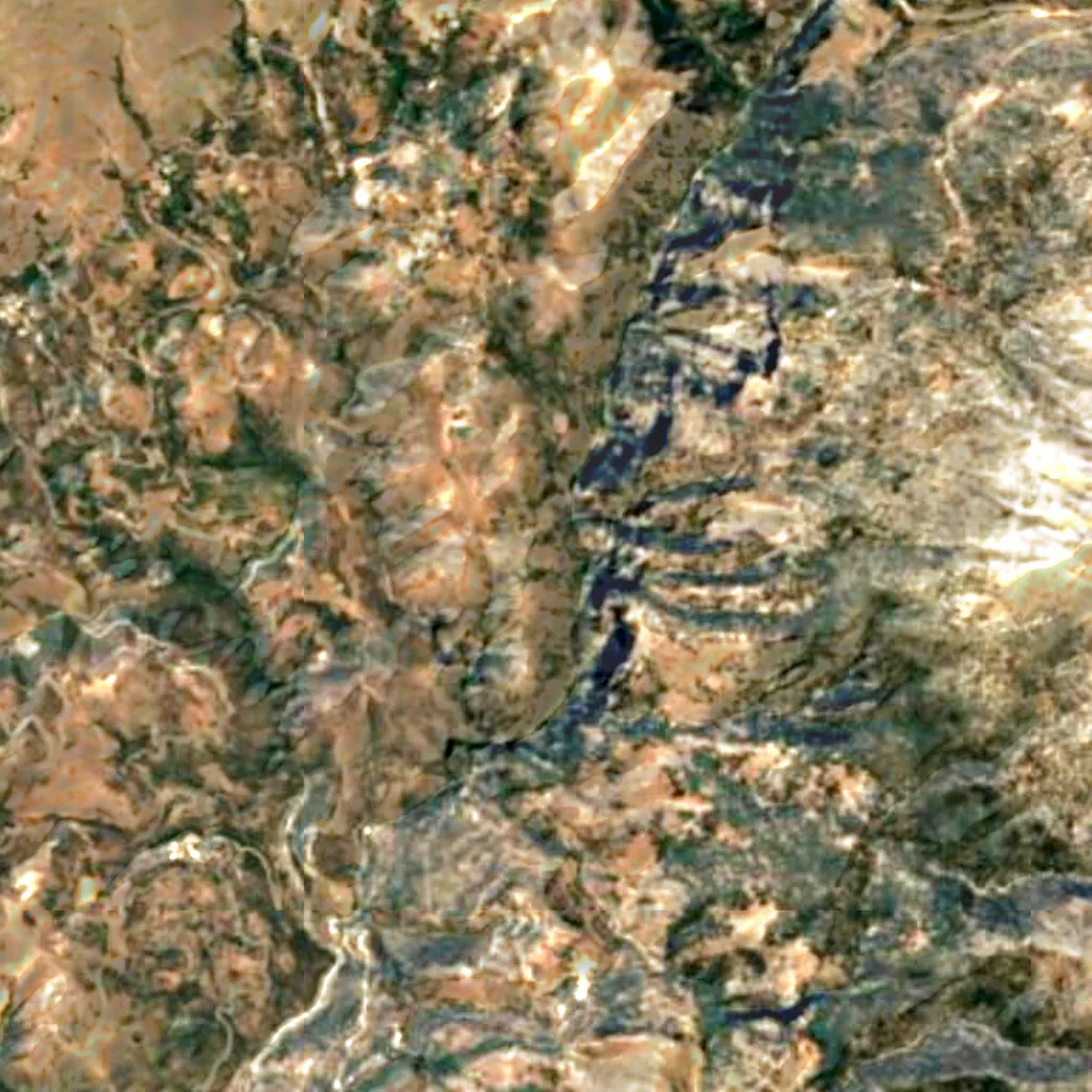 Agia Eirini Gorge seen from above (Sentinel-2)