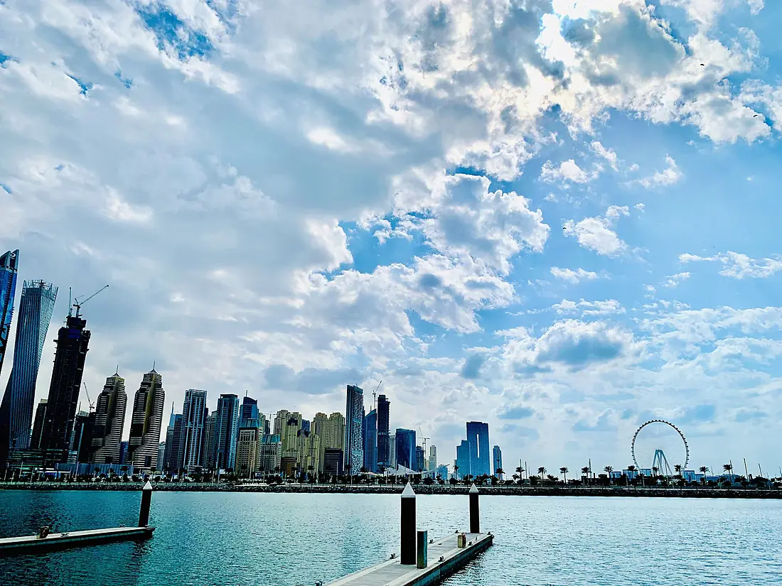 A beautiful view Of dubai Eye from Dubai Harbours