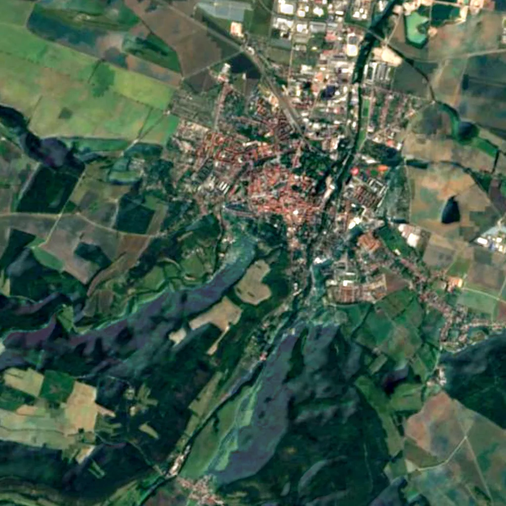 Alteburg Tower seen from above (Sentinel-2)