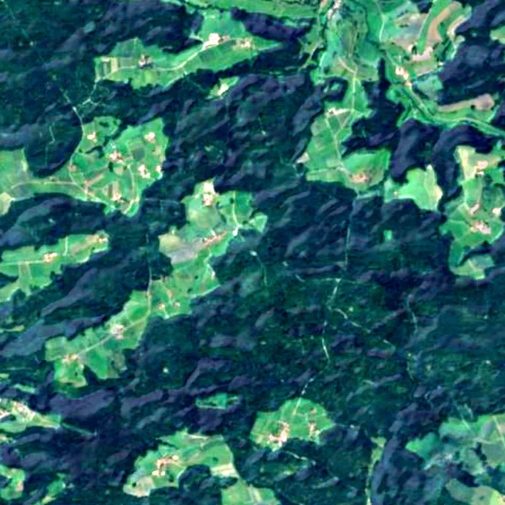 Altenberg Tower seen from above (Sentinel-2)