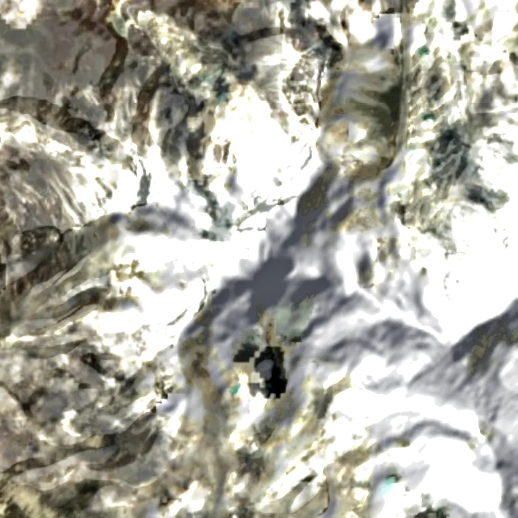 Ama Dablam visto de cima (Sentinel-2)