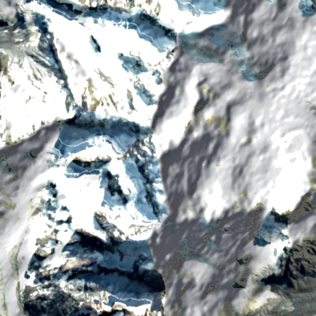 Monte Cook visto de cima (Sentinel-2)