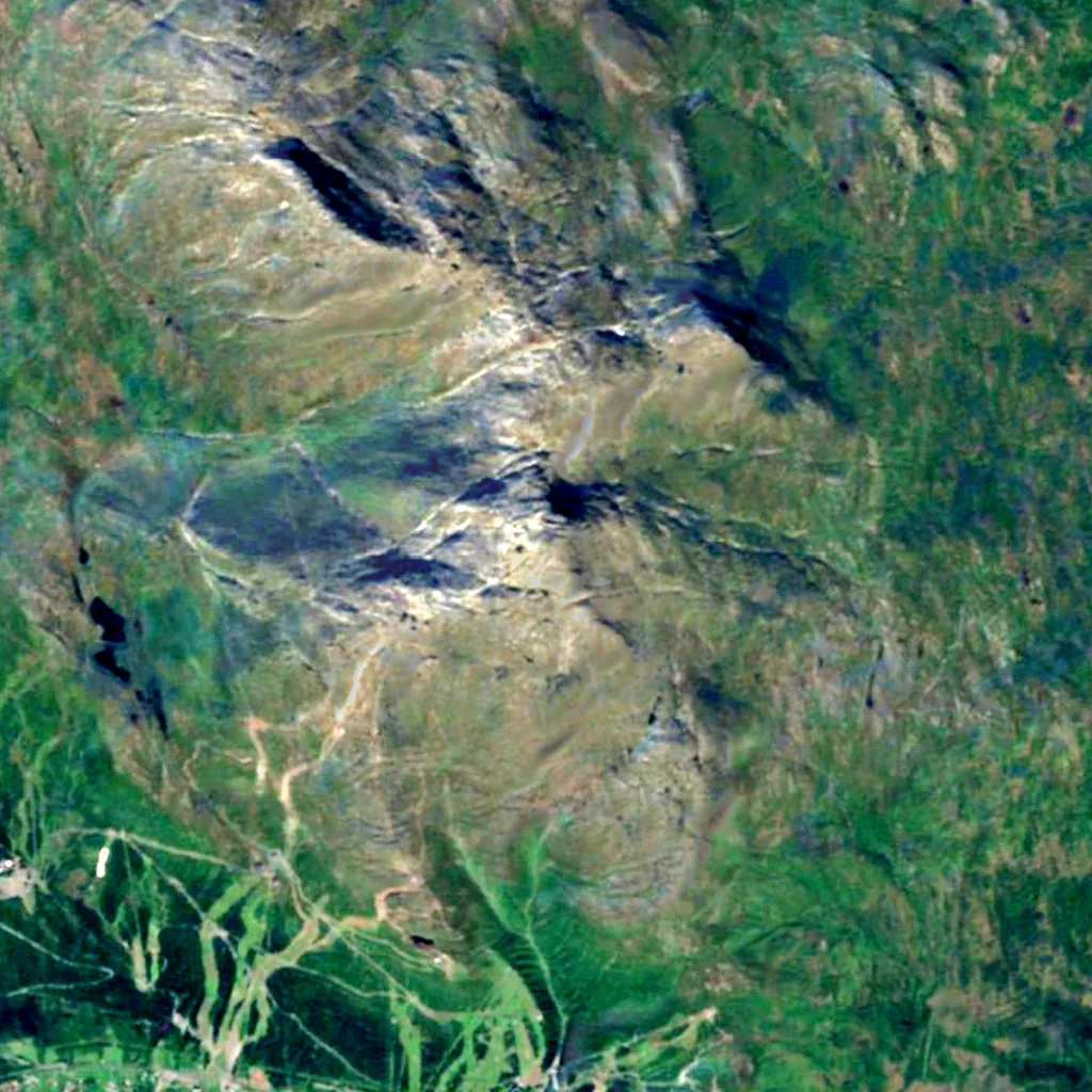Åreskutan seen from above (Sentinel-2)