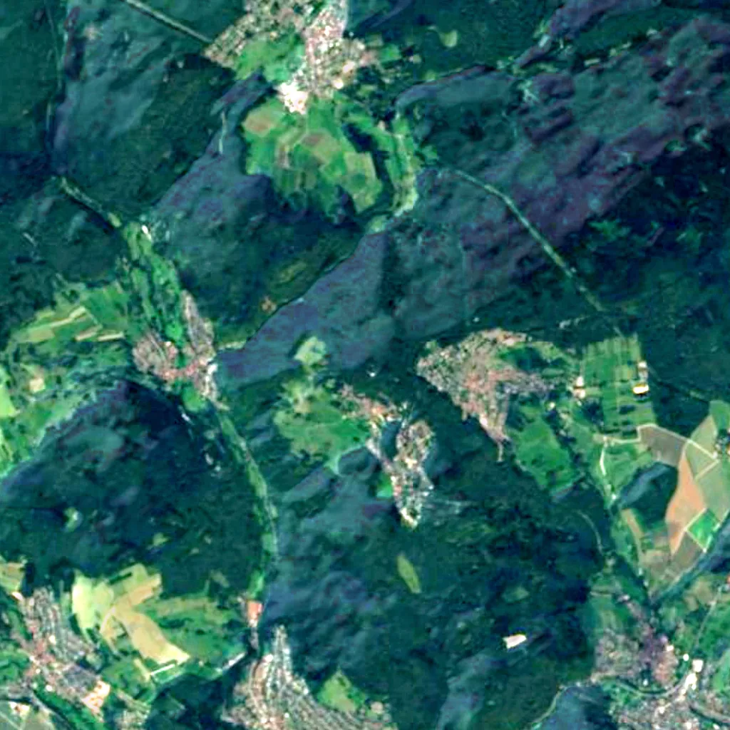 Atzelberg Tower seen from above (Sentinel-2)