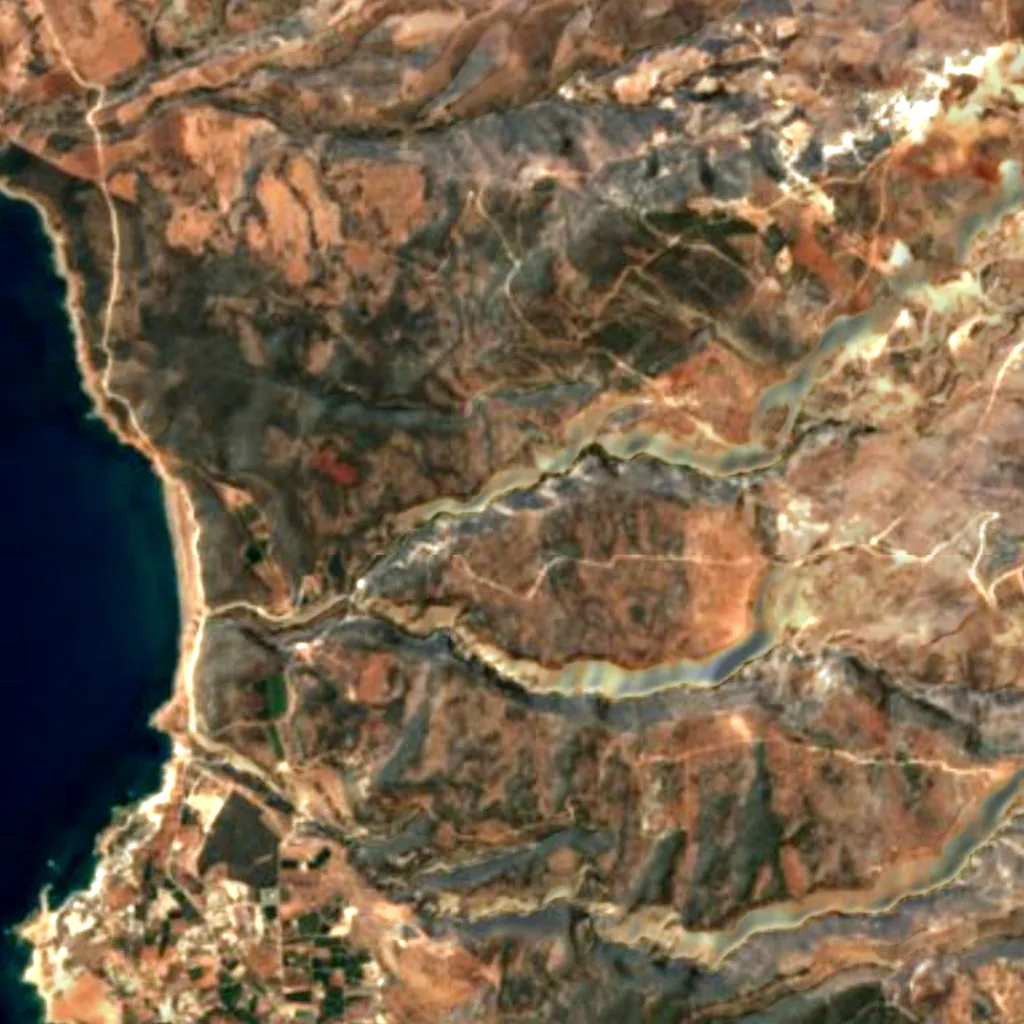 Avakas Gorge seen from above (Sentinel-2)