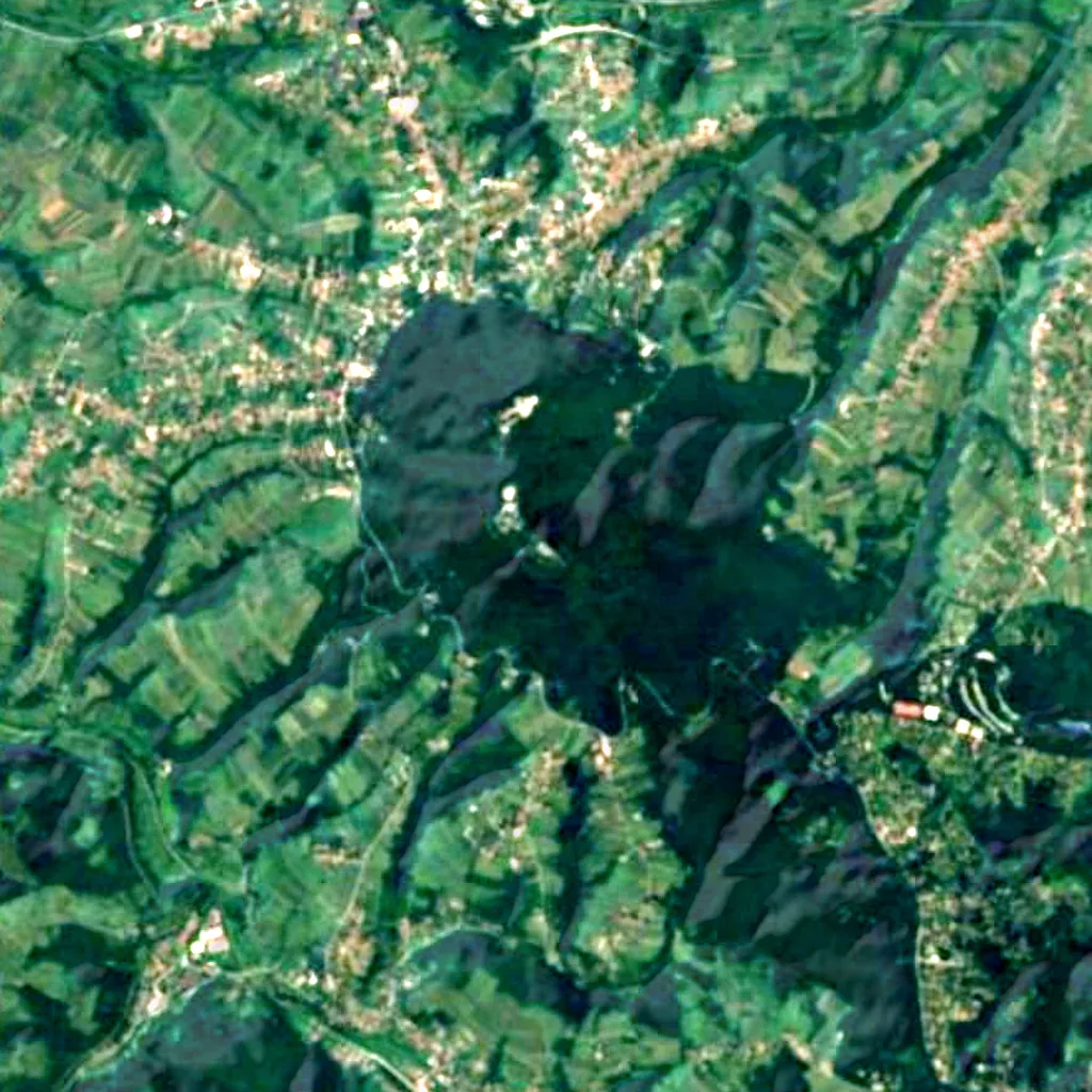 Avala seen from above (Sentinel-2)