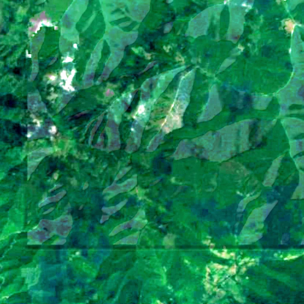 Baekdu Mountain seen from above (Sentinel-2)
