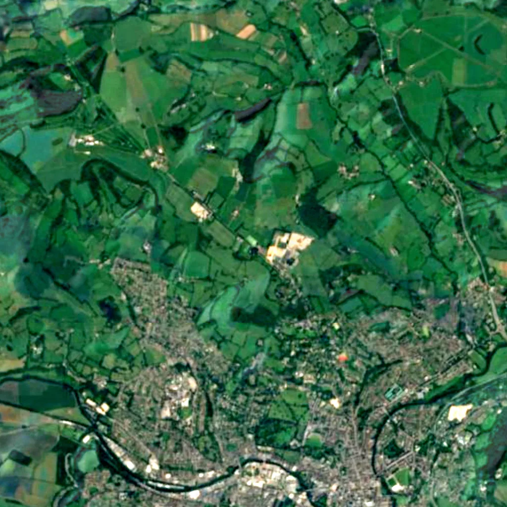 Beckford's Tower and Museum seen from above (Sentinel-2)
