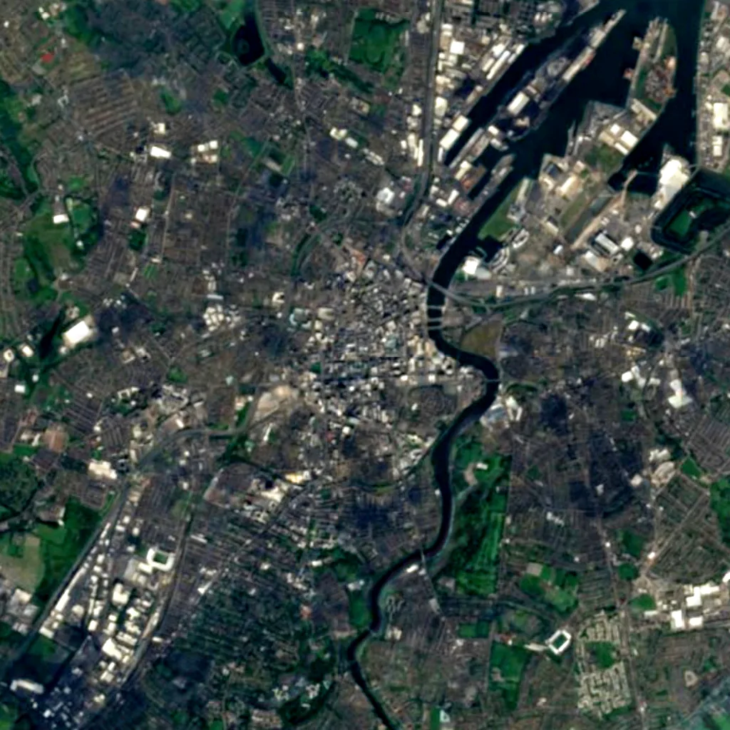 Belfast Wheel seen from above (Sentinel-2)