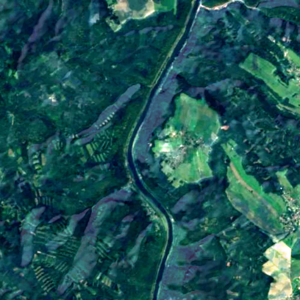 Belvedér seen from above (Sentinel-2)