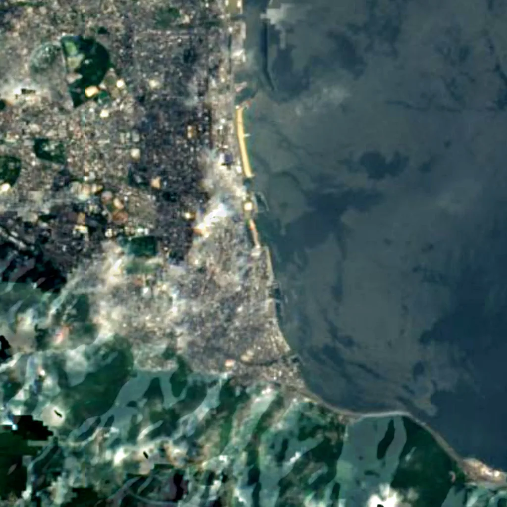 Beppu Tower seen from above (Sentinel-2)