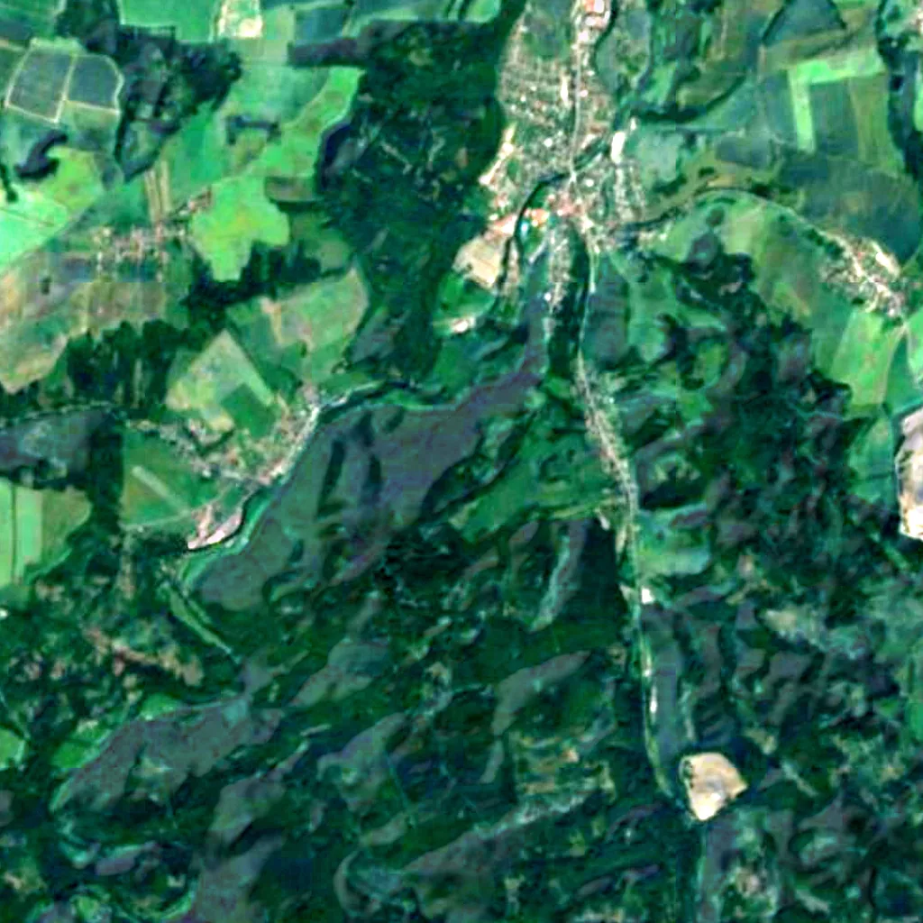 Bezruč's Viewpoint visto dall'alto (Sentinel-2)