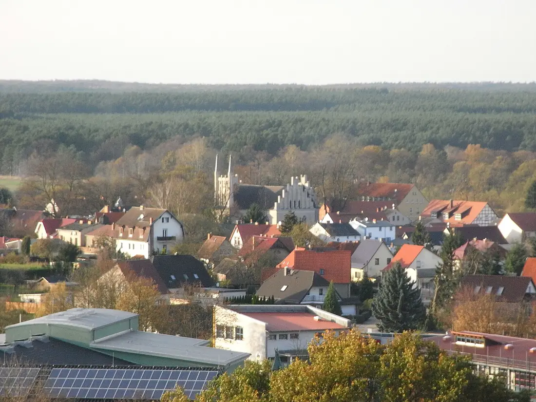 Blick auf Kreuzkirche Joachimsthal