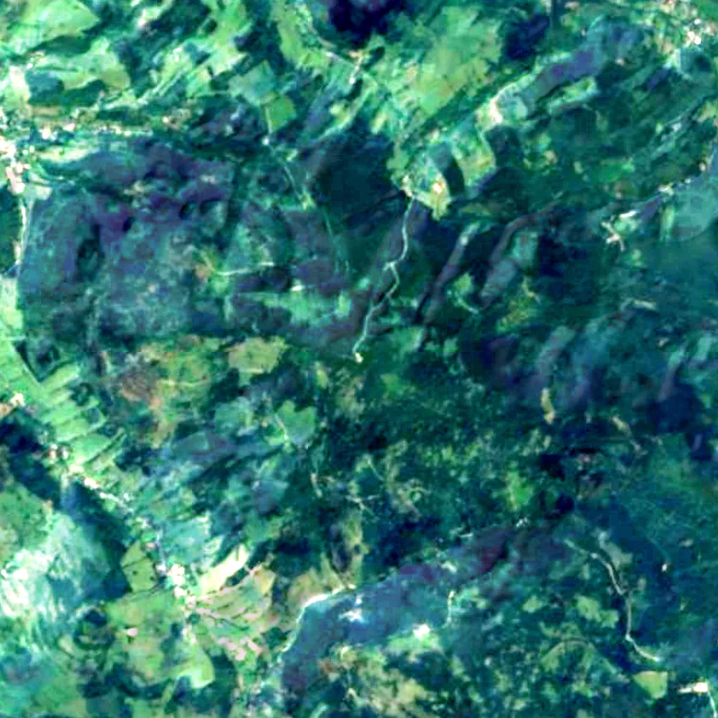 Bismarck tower on Wielka Sowa seen from above (Sentinel-2)