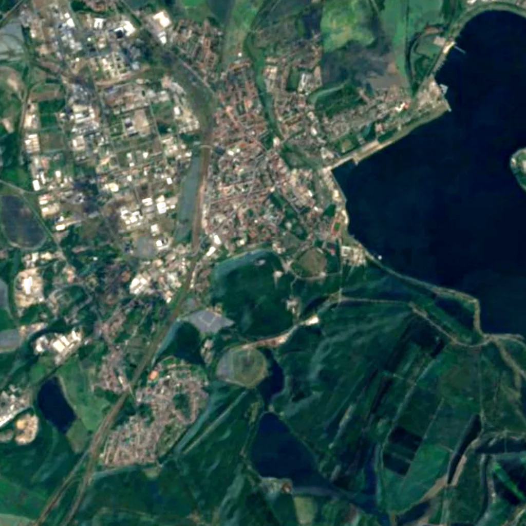 Bitterfelder Bogen seen from above (Sentinel-2)