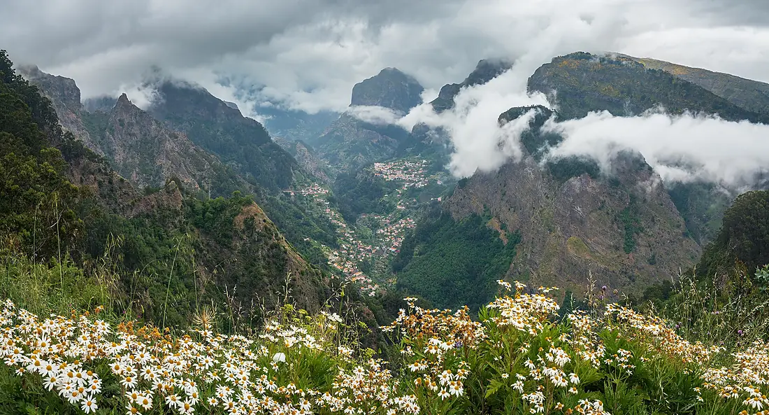 Valley view from Boca dos Namorados in Curral das Freiras, Câmara de Lobos, Madeira, 2023 May