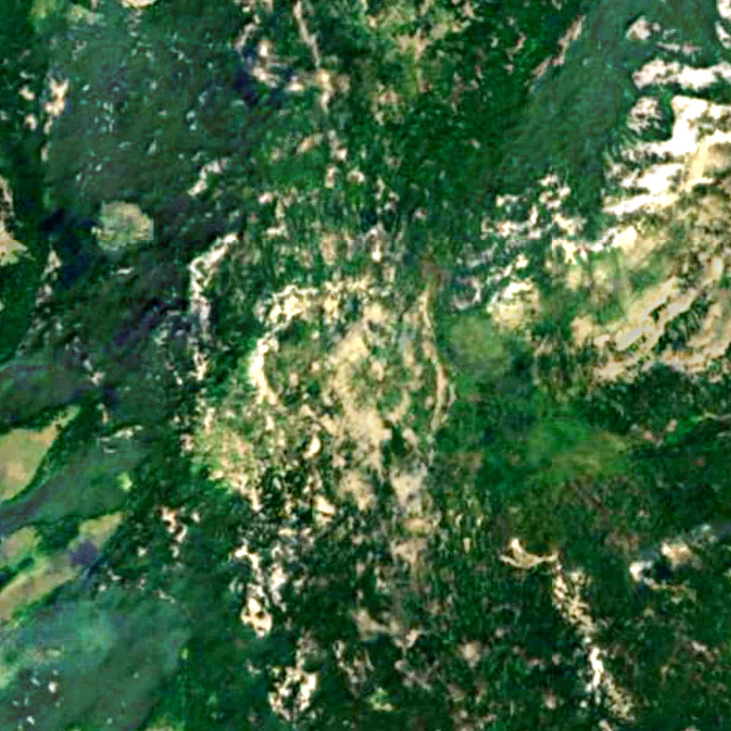 Bogd Han uul visto dall'alto (Sentinel-2)