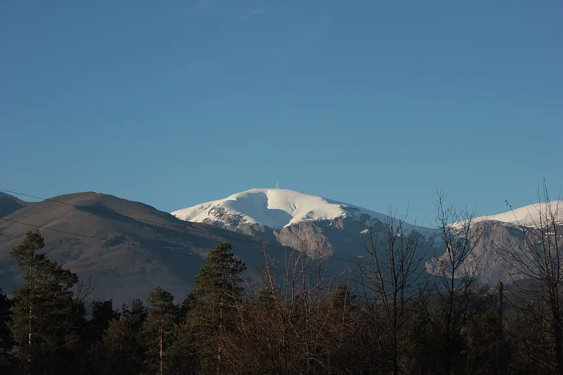 Botev Peak from I-6 road