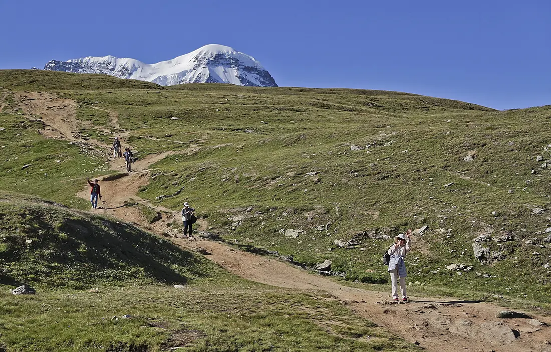 Hiking trail between Zermatt and Gornergrat, Wallis, Switzerland, 2012 August