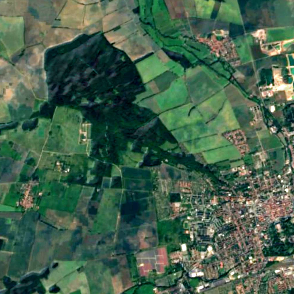 Bürgerturm (Gotha) visto desde arriba (Sentinel-2)