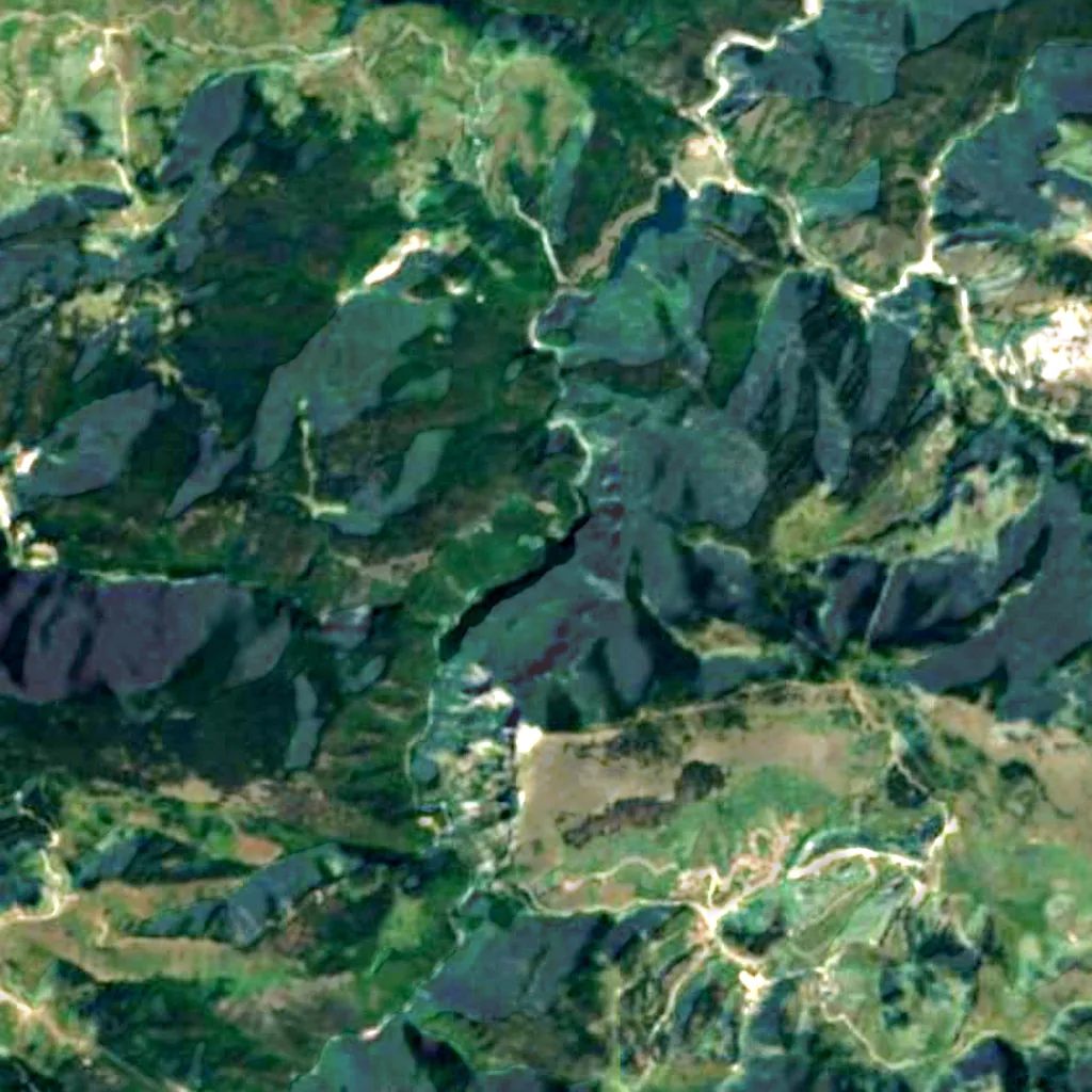 Buynovsko Gorge von oben gesehen (Sentinel-2)