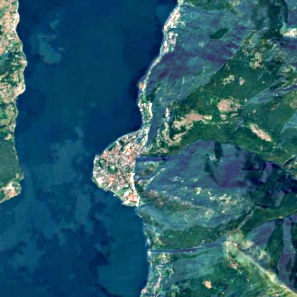 Castle of Orezia seen from above (Sentinel-2)