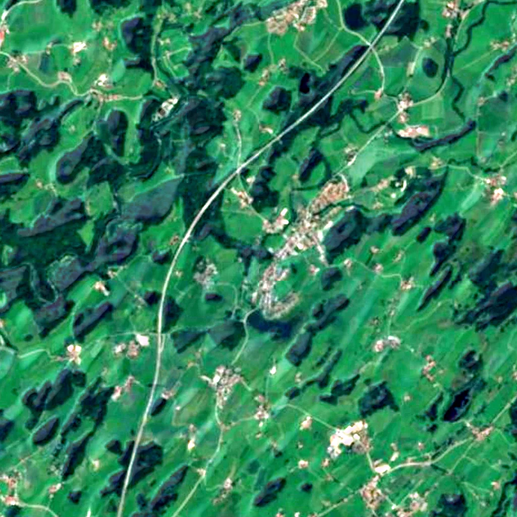 Castle Ruin Neuravensburg seen from above (Sentinel-2)