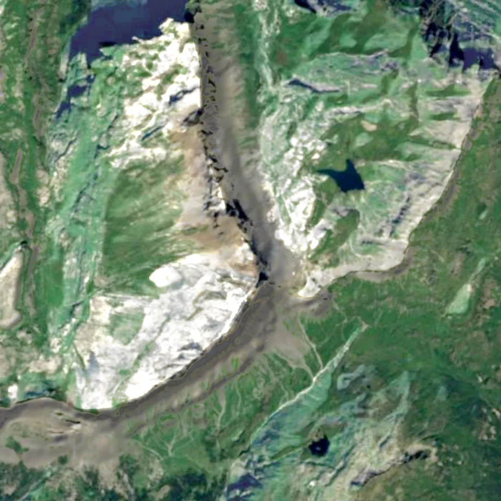 Chaîne des Fiz seen from above (Sentinel-2)