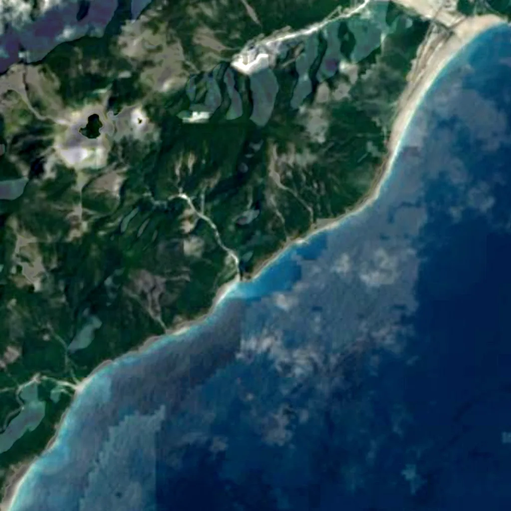 Chingshui Cliff seen from above (Sentinel-2)