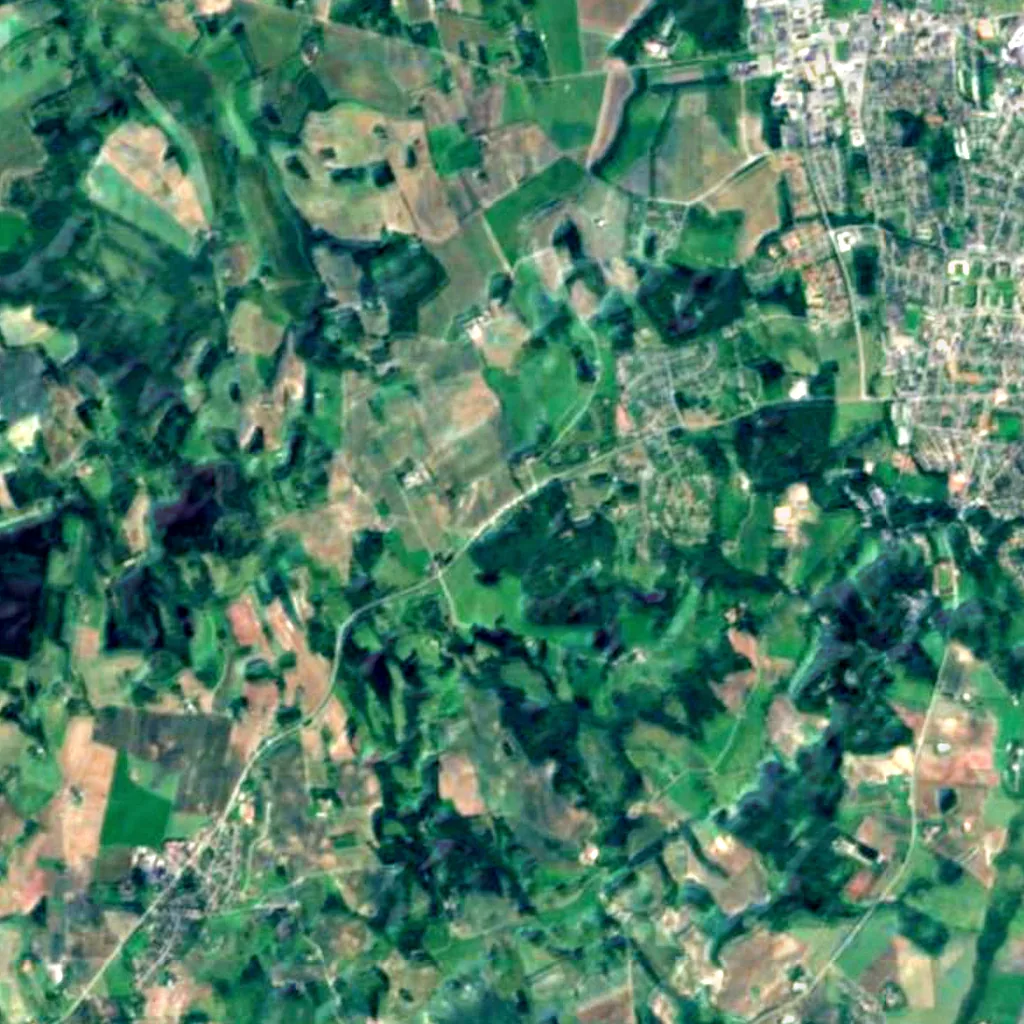 Cloostårnet von oben gesehen (Sentinel-2)