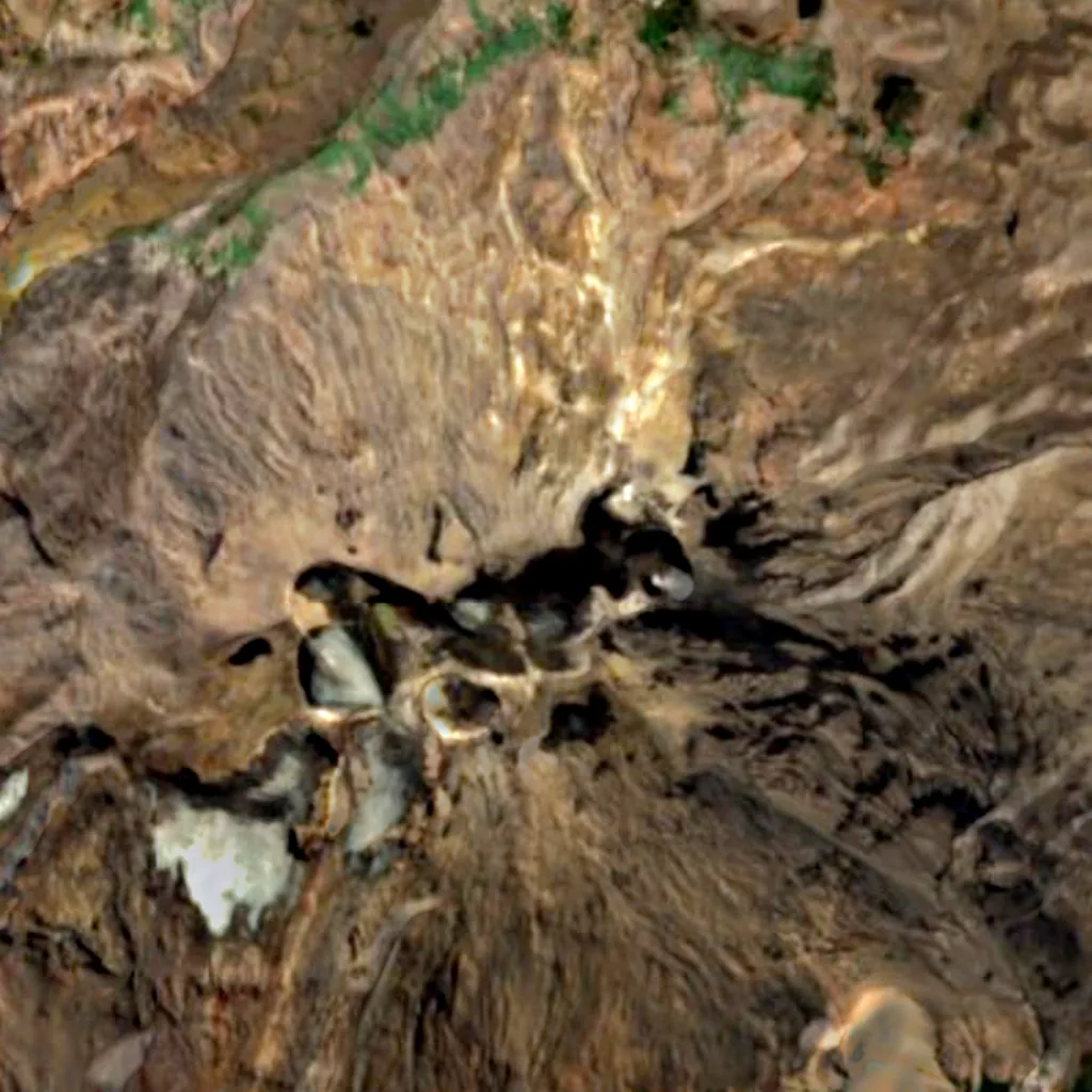 Copahue seen from above (Sentinel-2)