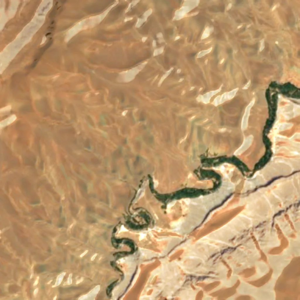 Dadès Gorges seen from above (Sentinel-2)