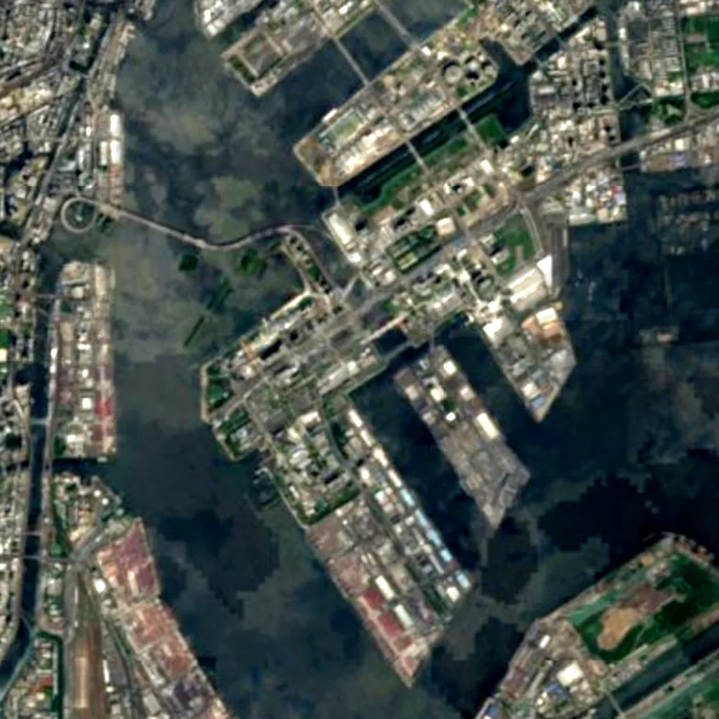 Daikanransha seen from above (Sentinel-2)