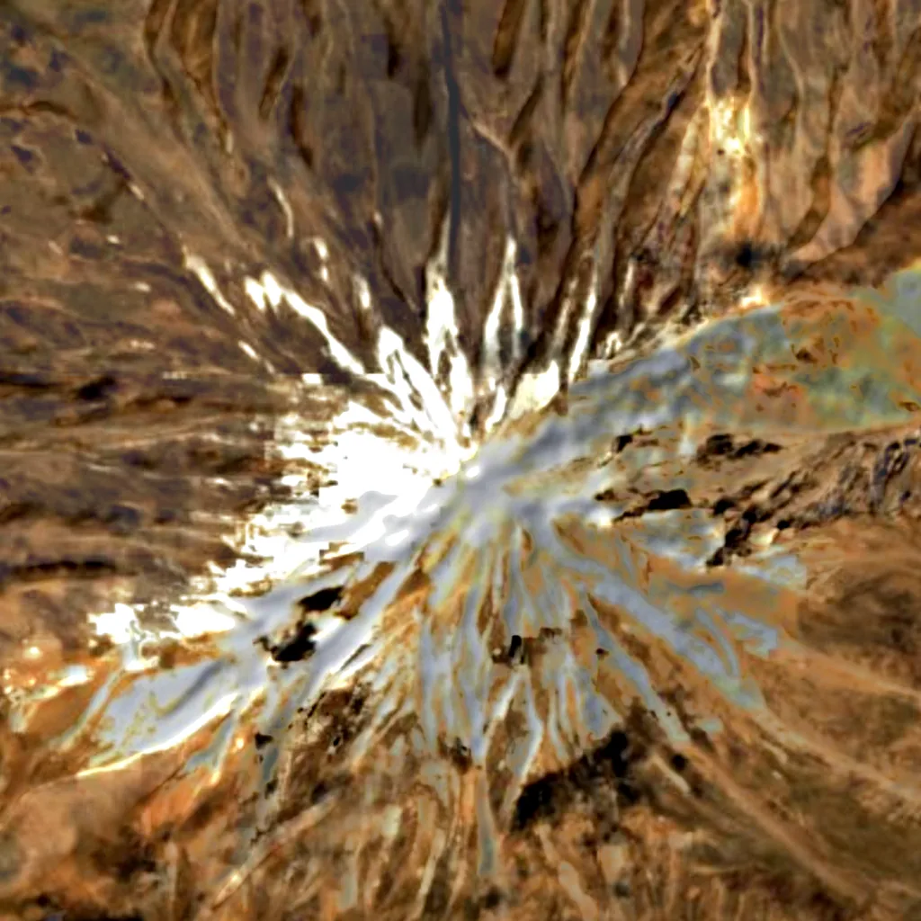 Damavand seen from above (Sentinel-2)