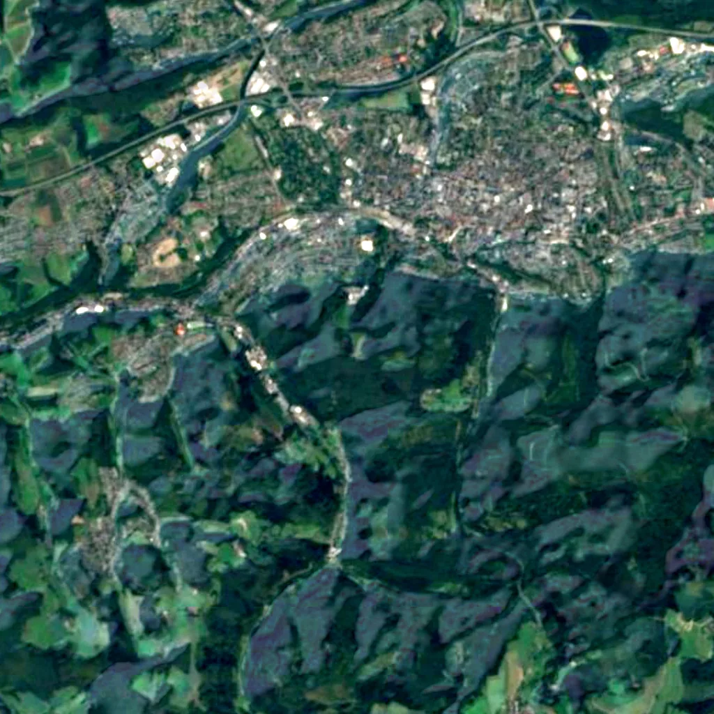 Danzturm seen from above (Sentinel-2)
