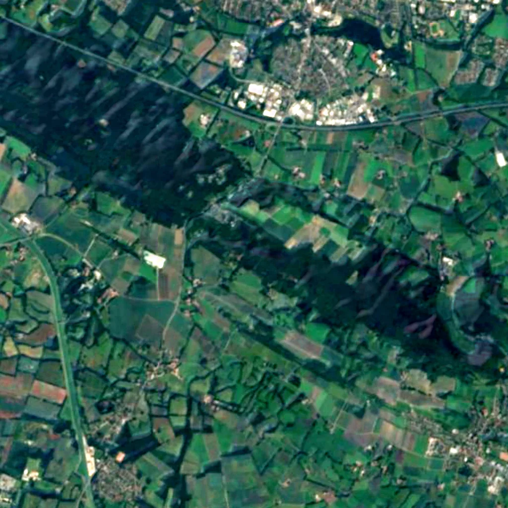 Dörenther Klippen visto desde arriba (Sentinel-2)