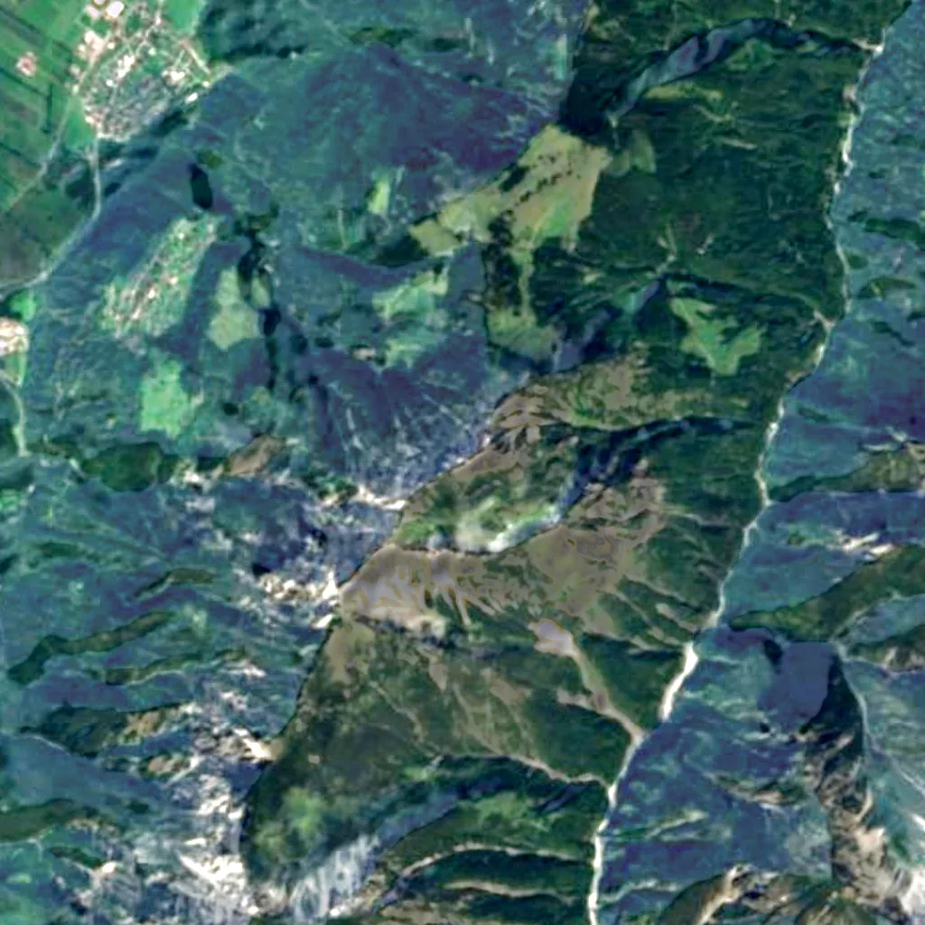 Drei Schwestern von oben gesehen (Sentinel-2)