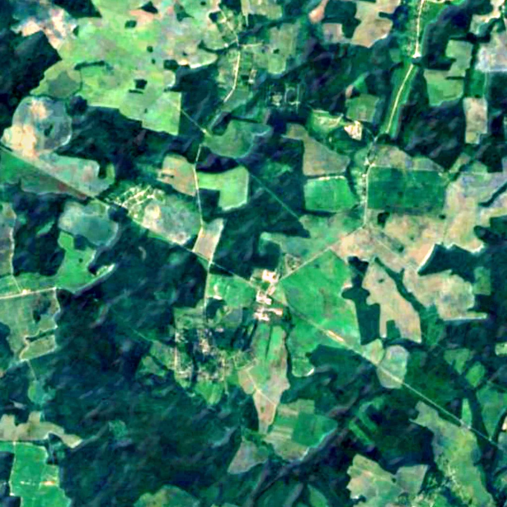 Mont Dzerjinski vu d'en haut (Sentinel-2)