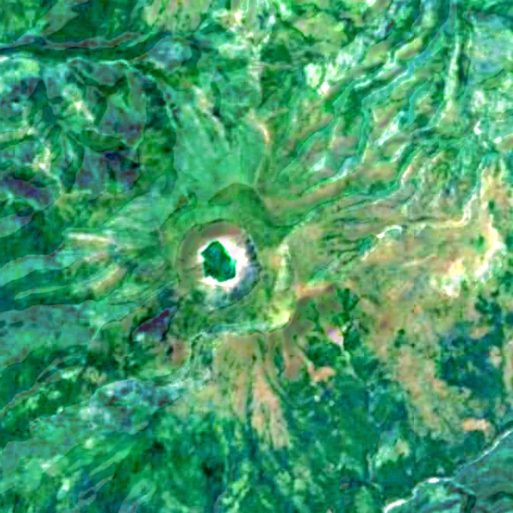 El Chichón seen from above (Sentinel-2)