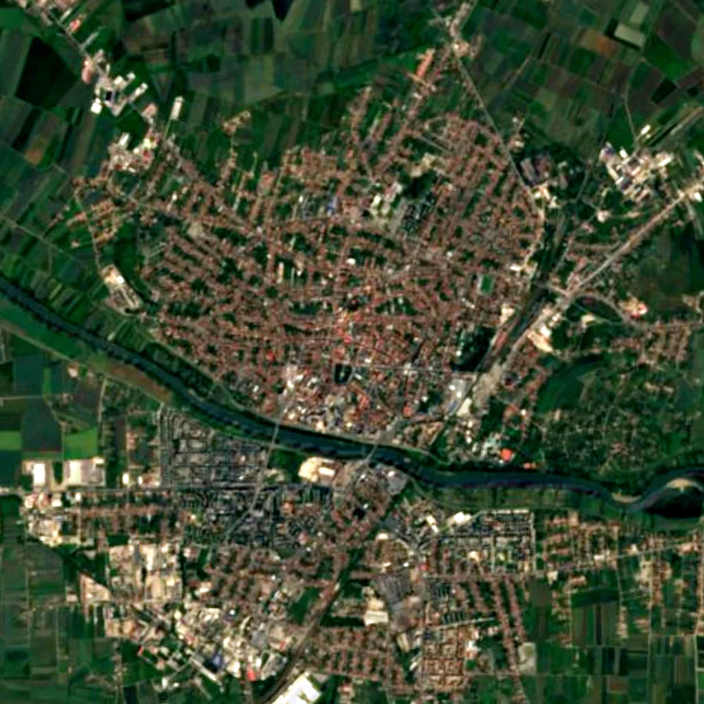Firemen's Tower seen from above (Sentinel-2)