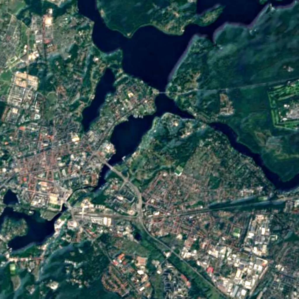 Flatow Tower seen from above (Sentinel-2)