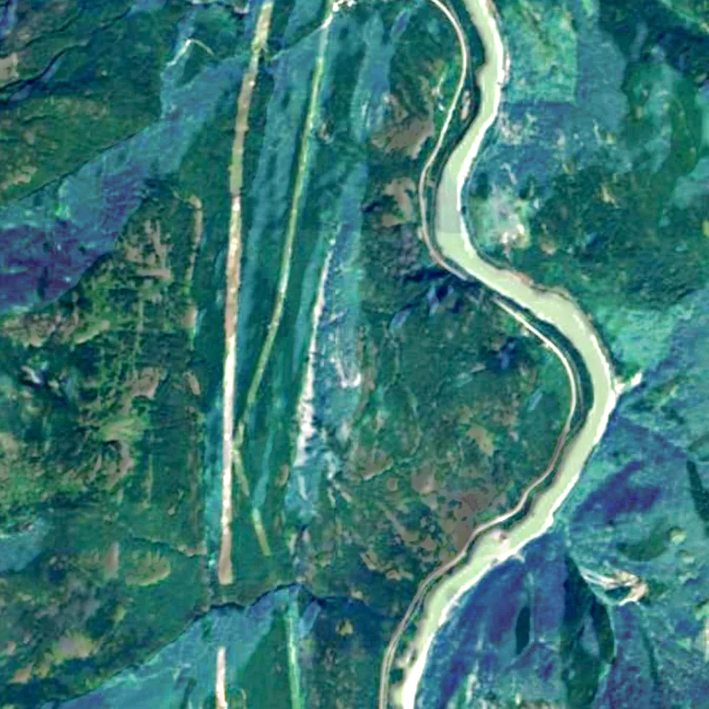 Fraser Canyon seen from above (Sentinel-2)