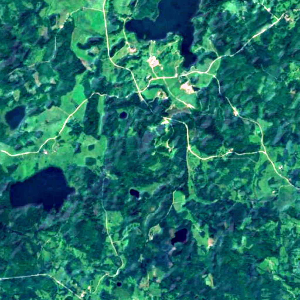 Gaiziņkalns visto dall'alto (Sentinel-2)