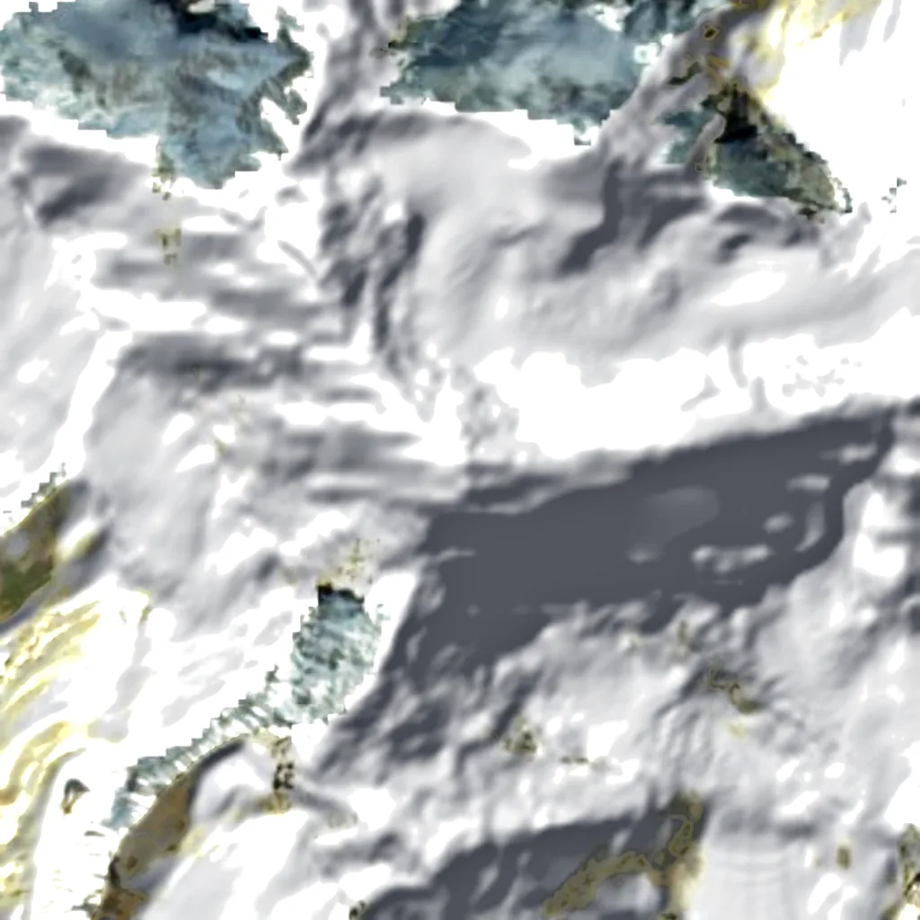 Gangkhar Puensum visto desde arriba (Sentinel-2)