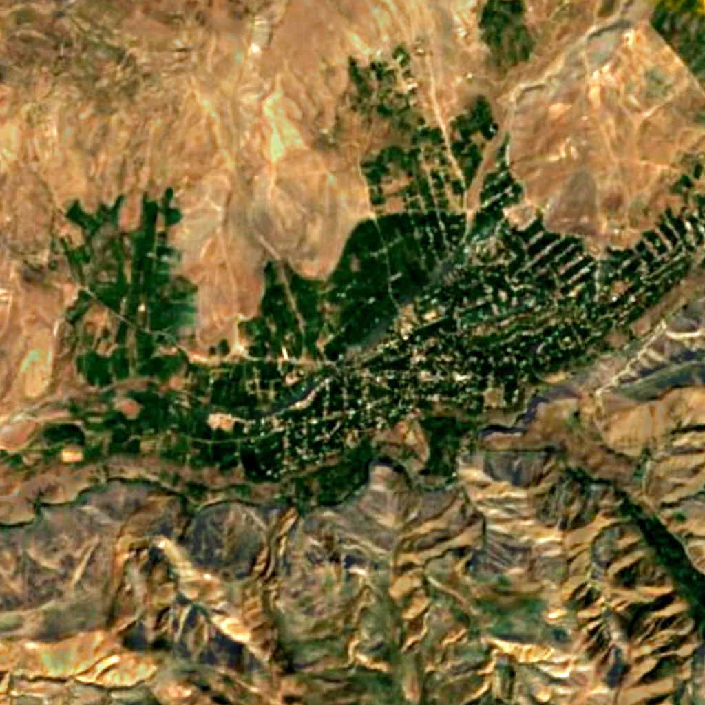 Garni Gorge seen from above (Sentinel-2)