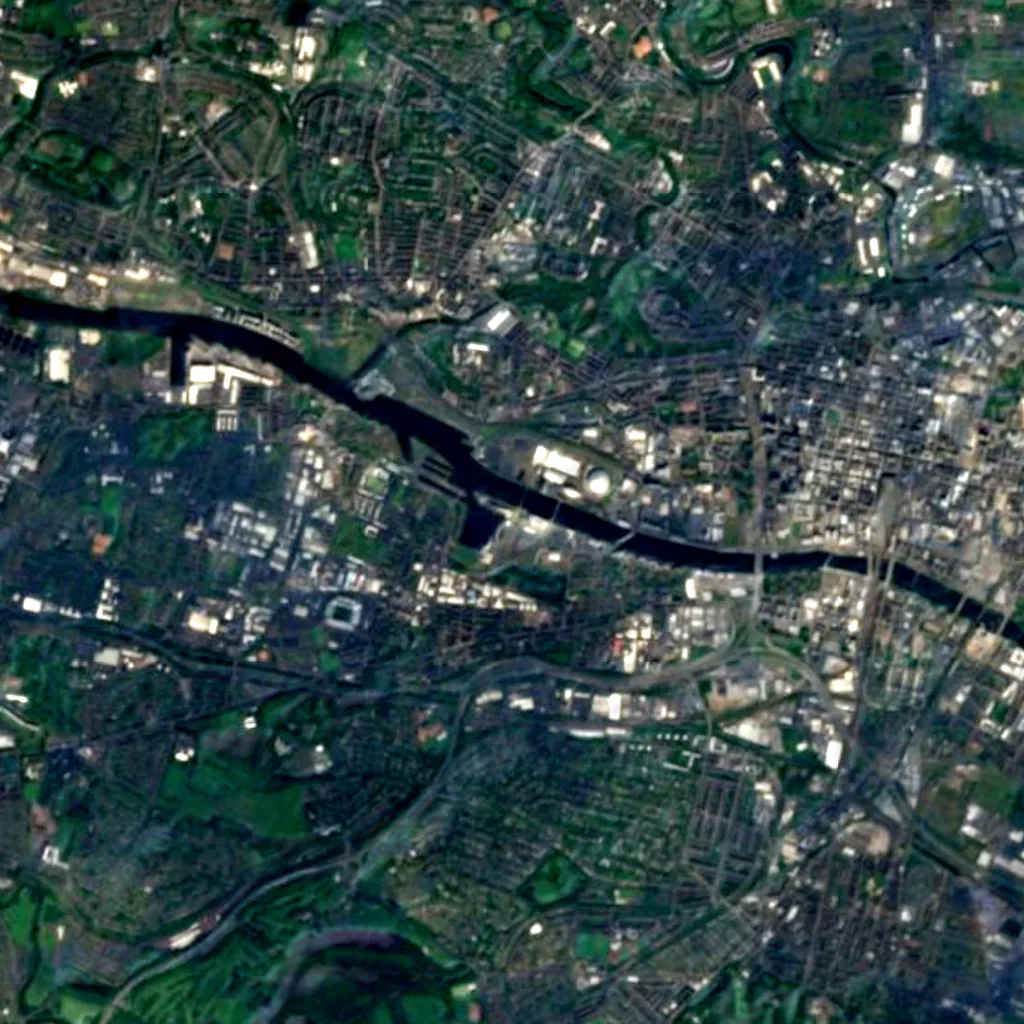 Glasgow Tower seen from above (Sentinel-2)