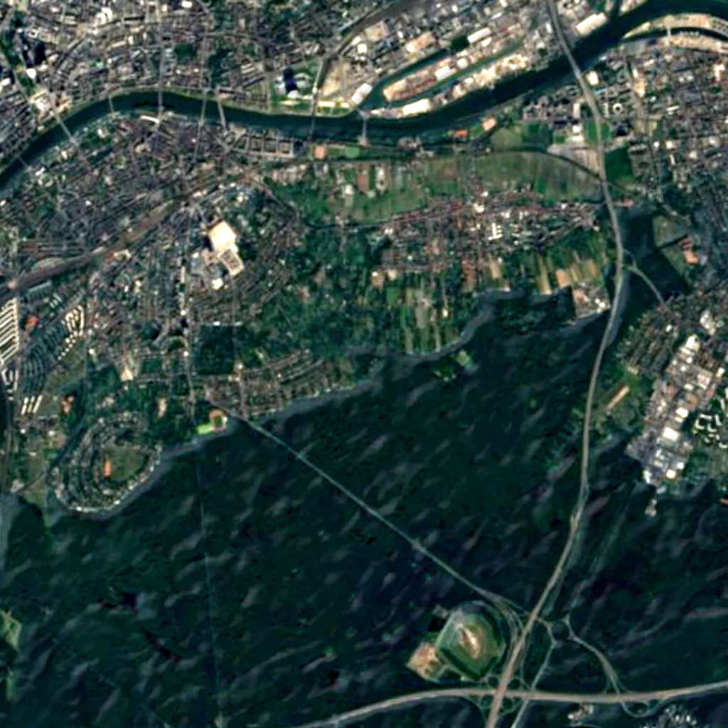 Goethe Tower seen from above (Sentinel-2)