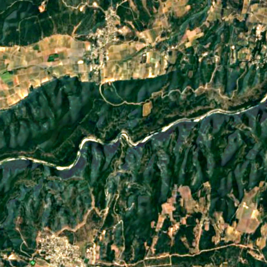 Gorges du Gardon seen from above (Sentinel-2)
