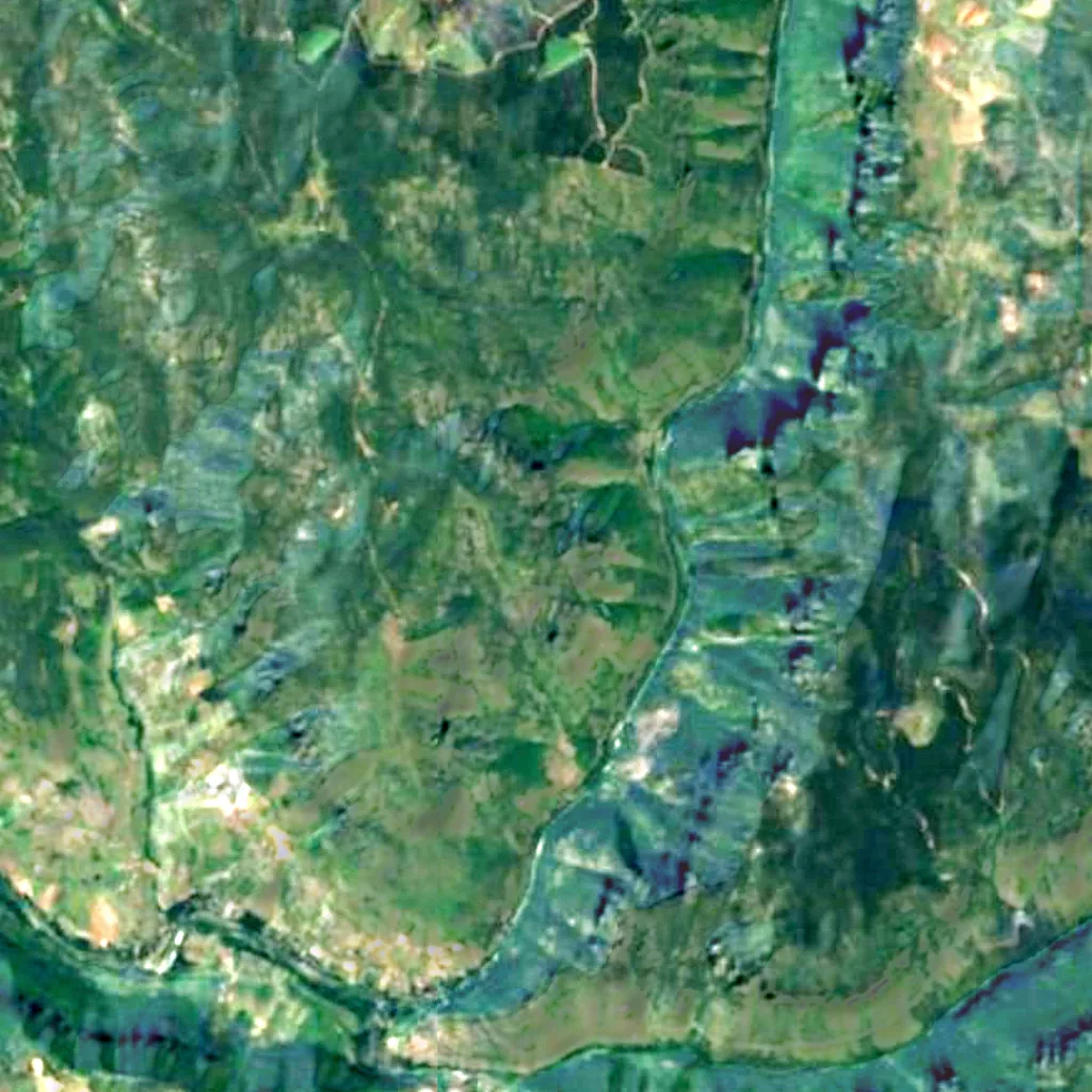 Gorges du Tarn seen from above (Sentinel-2)
